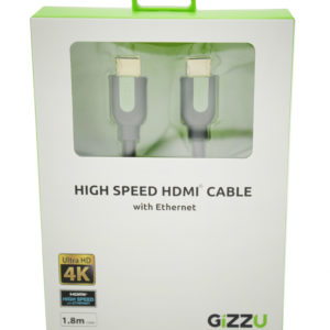 GIZZU HIGH SPEED HDMI 1.8M CABLE WITH ETHERNET